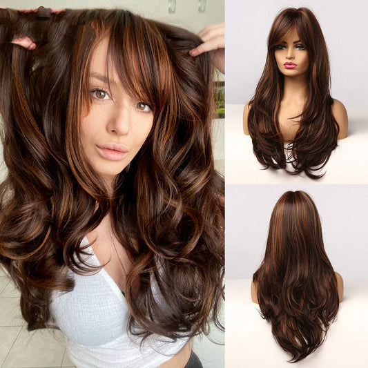 Red Wind with Dark Brown Character Bangs