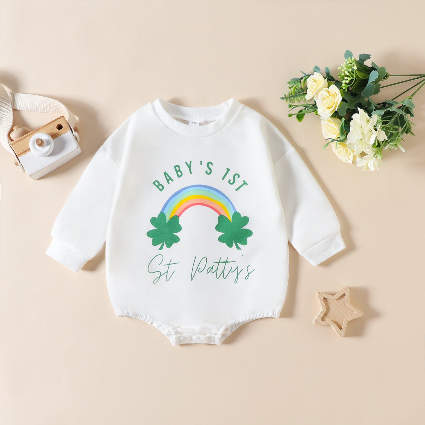 Children's One-piece St. Patrick's Day Printed Romper