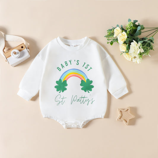 Children's One-piece St. Patrick's Day Printed Romper