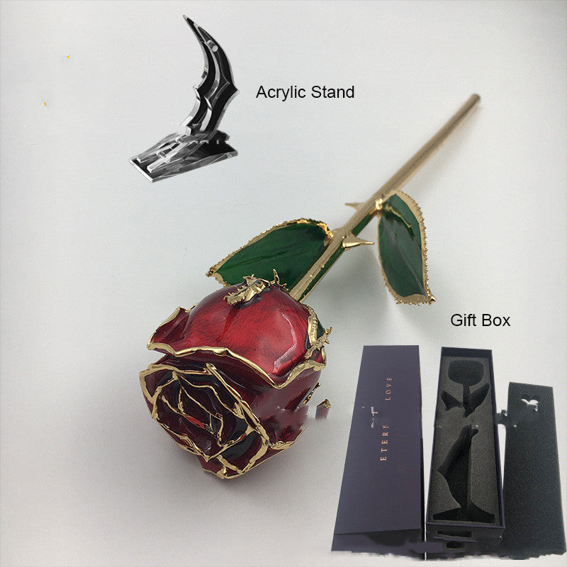 Colored Gilded Rose Crafts