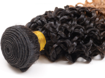 100% Human Hair Weave Ombre Kinky Curly