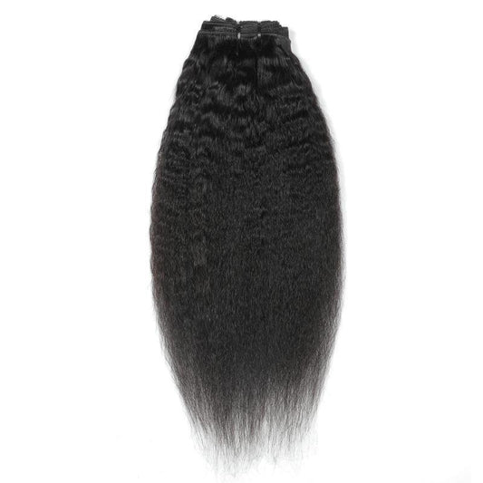 Kinky Straight Clip In Human Hair Extensions