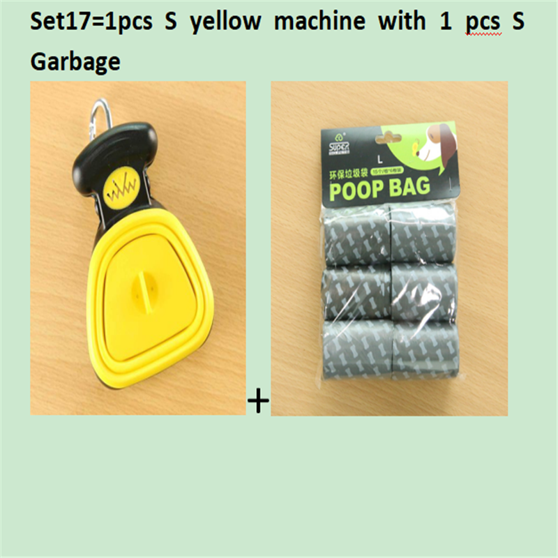 Pet Travel Foldable Pooper Scooper with 1 Roll Decomposable bags