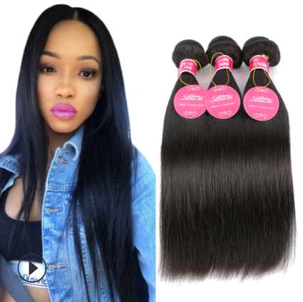 Human Hair Straight Wave Weave