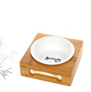 Pet Bowl Single Double Bamboo Ceramic or Stainless Steel