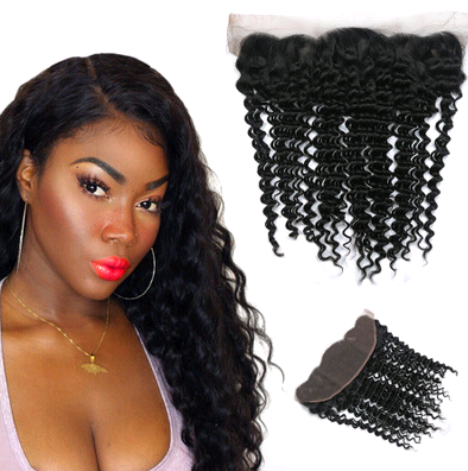 Human Hair Frontal Lace 4x13 Deep Wave