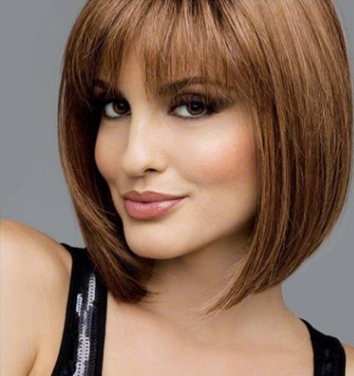 Fashion Short Hair with Slanting Bangs Wig