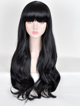 Lolita Korean Fashion Fluffy Long Curly Black Wig