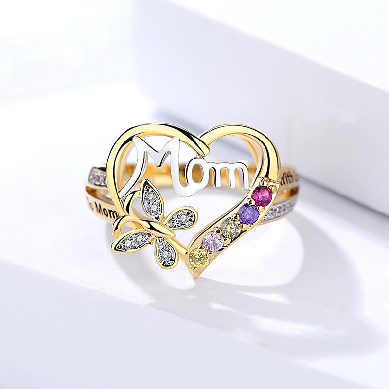 Love Heart Mother Ring