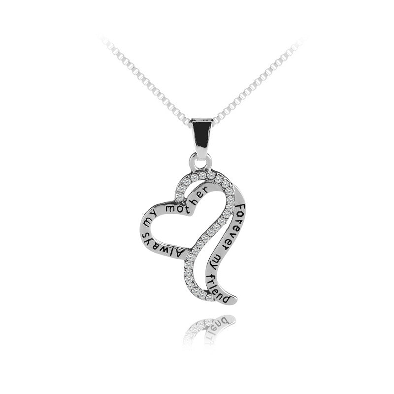 I Love You Mom Fashion Love Diamond Necklace