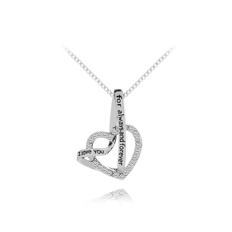 I Love You Mom Fashion Love Diamond Necklace