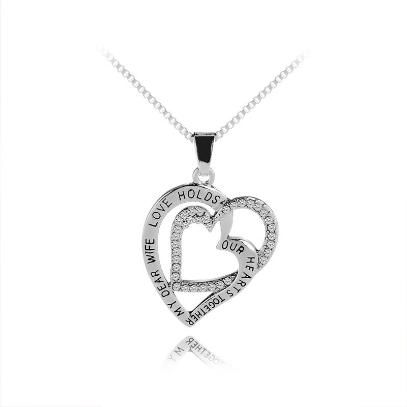 I Love You Mom Fashion Love Diamond Necklace