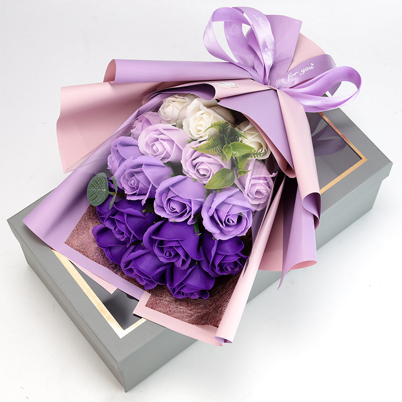 18 Rose Soap Bouquet Gift Box