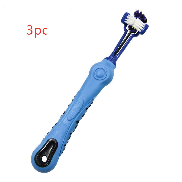 Three-Sided Pet Toothbrush Dog Brush