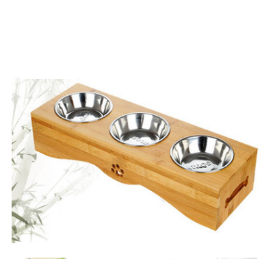 Pet Bowl Single Double Bamboo Ceramic or Stainless Steel