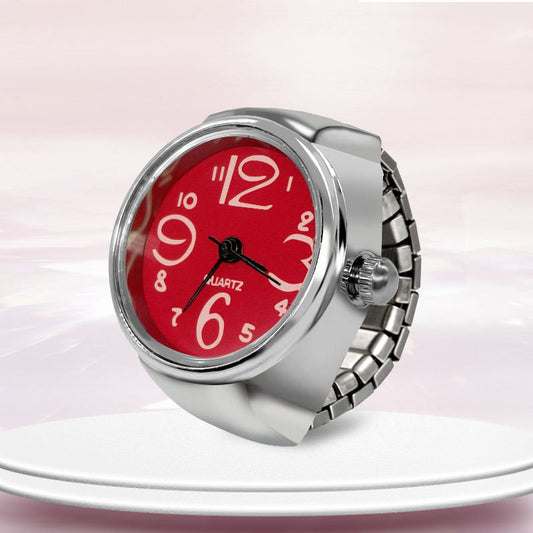 Men's And Women's Ring Watch Alloy Silver Case