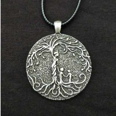 Viking Tree of Life Necklace Mother and two children