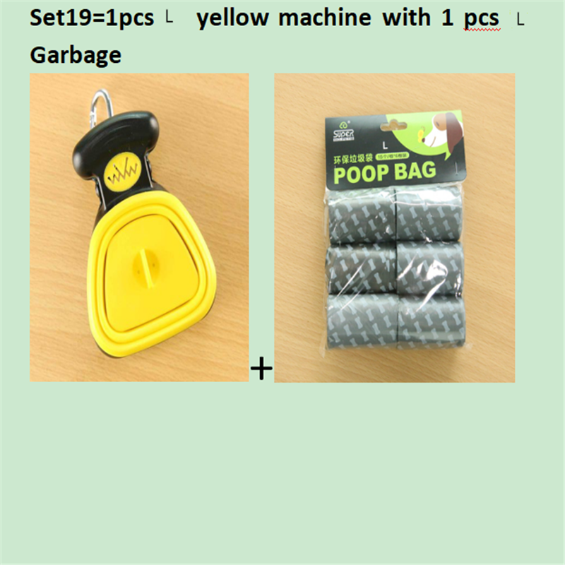 Pet Travel Foldable Pooper Scooper with 1 Roll Decomposable bags