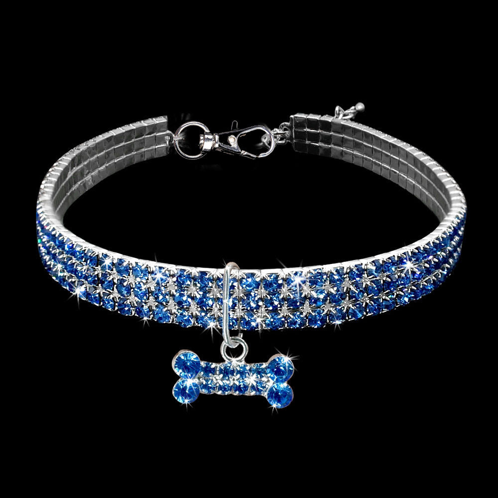 Bling Rhinestone Collar for Small Medium Dogs Cats