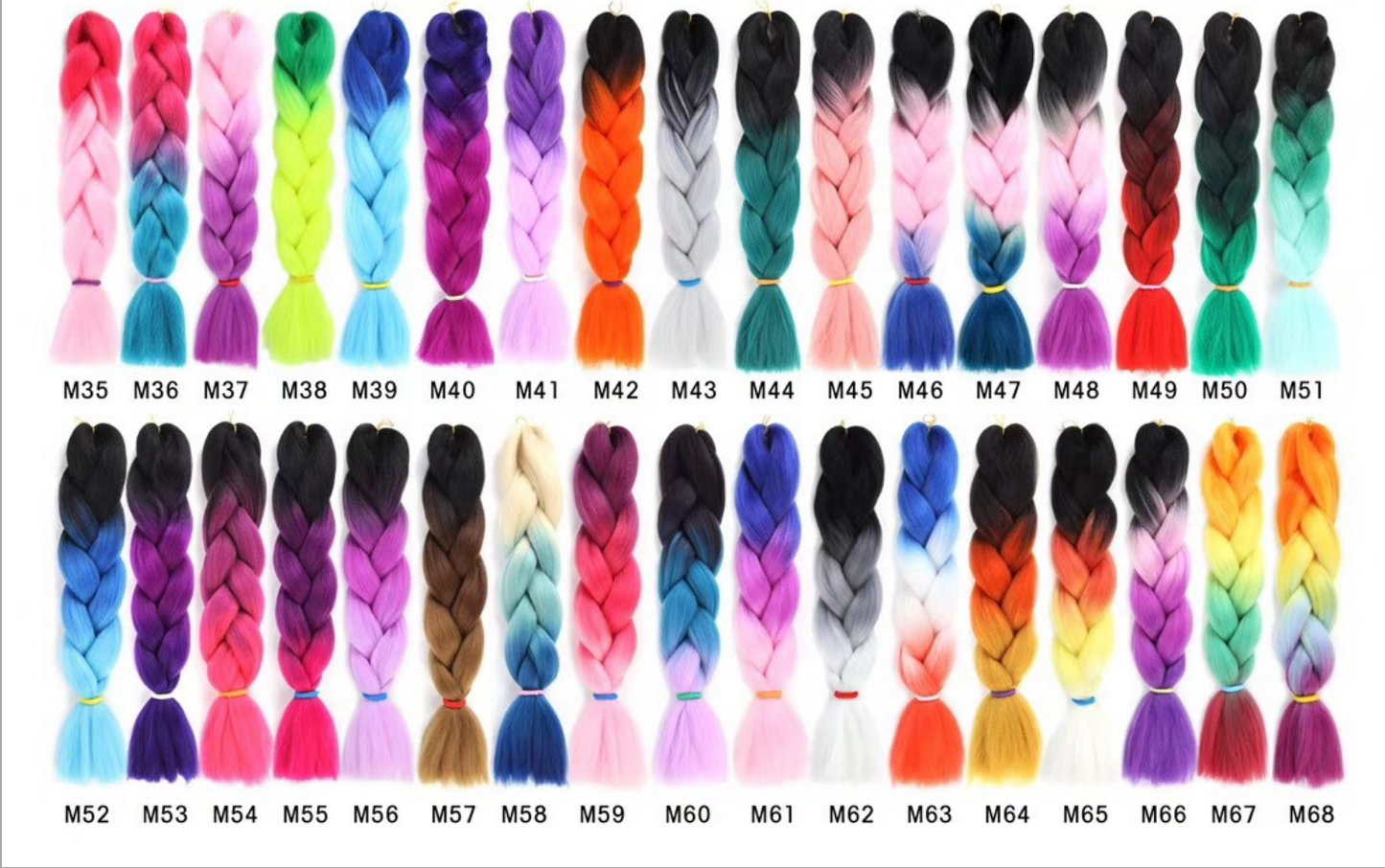 Colorful Ombre Braiding Hair Extensions