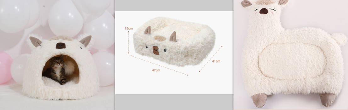 Alpaca Warm Plush Pet Bed