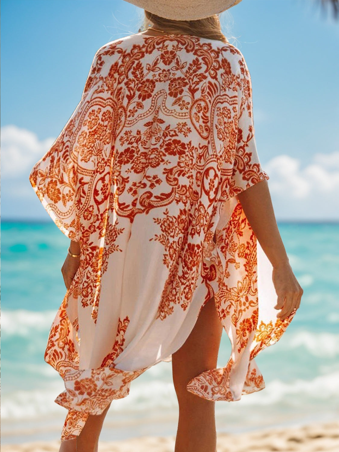 Printed Open Front Cover-Up