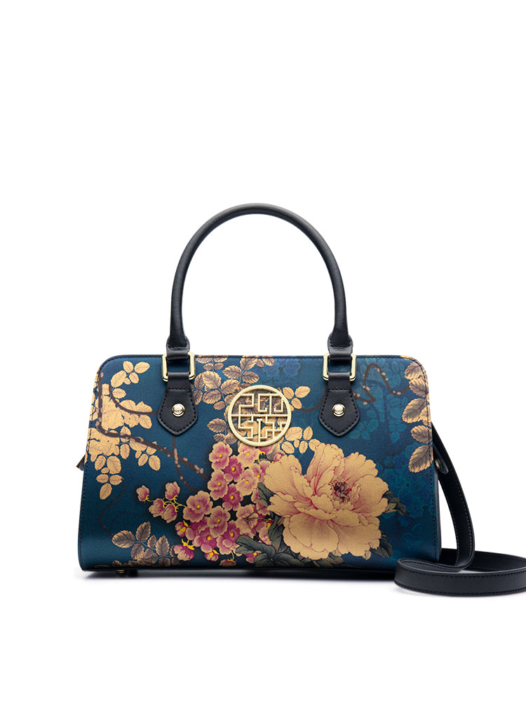 Peony Two-Color Premium Handbag