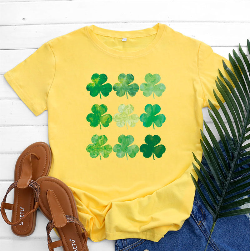 St Patrick's Day Cotton Women's Short Sleeve