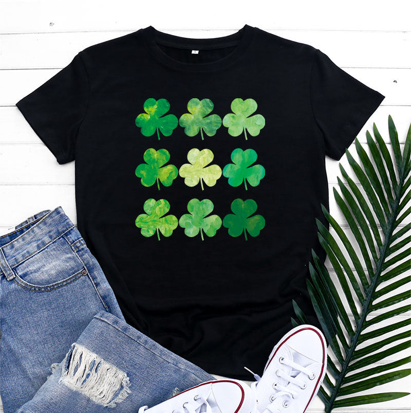 St Patrick's Day Cotton Women's Short Sleeve