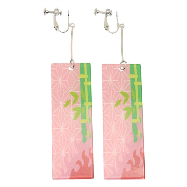 Acrylic Tanjiro Earrings