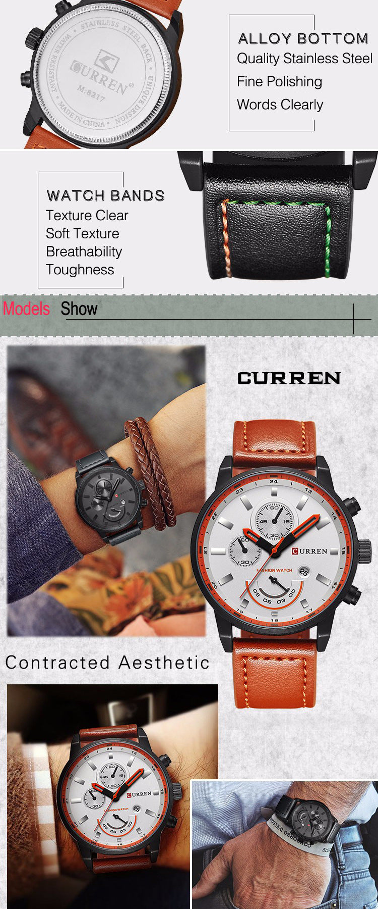 Casual Men's Watch Belt Calendar Quartz Watch