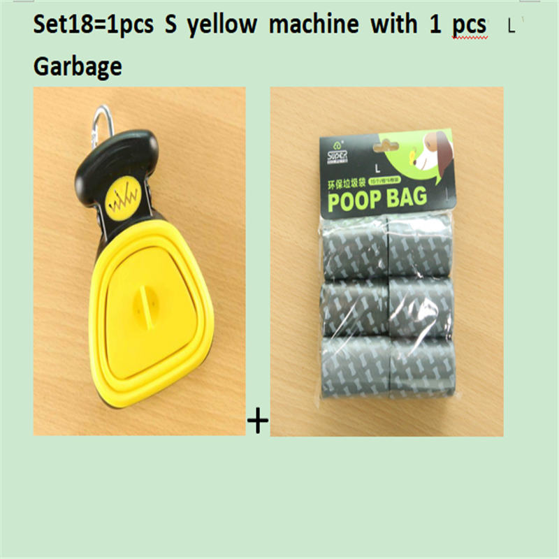 Pet Travel Foldable Pooper Scooper with 1 Roll Decomposable bags