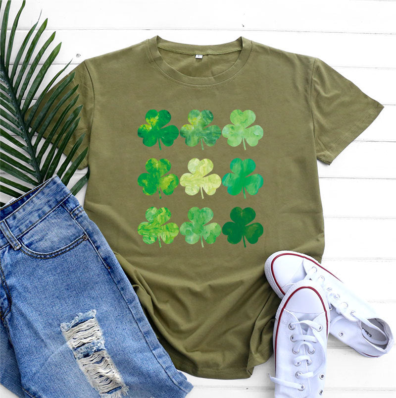 St Patrick's Day Cotton Women's Short Sleeve