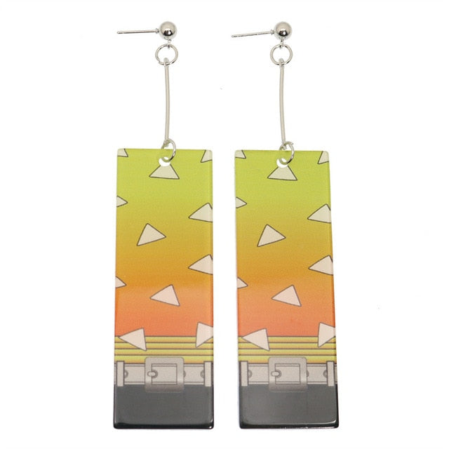 Acrylic Tanjiro Earrings