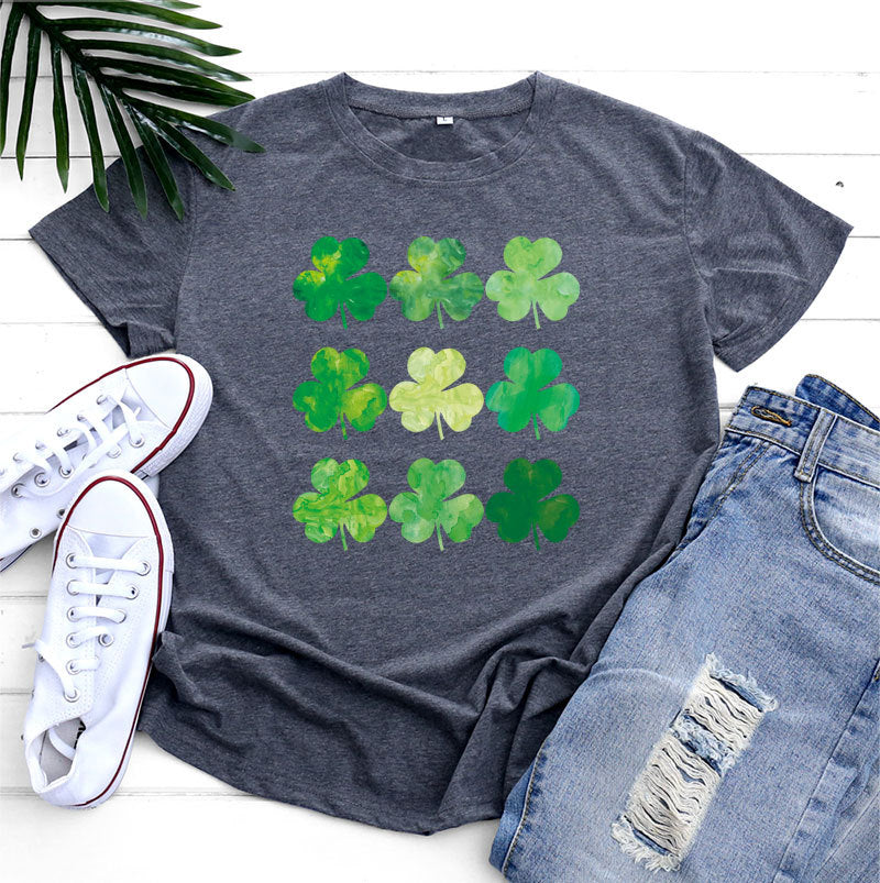 St Patrick's Day Cotton Women's Short Sleeve