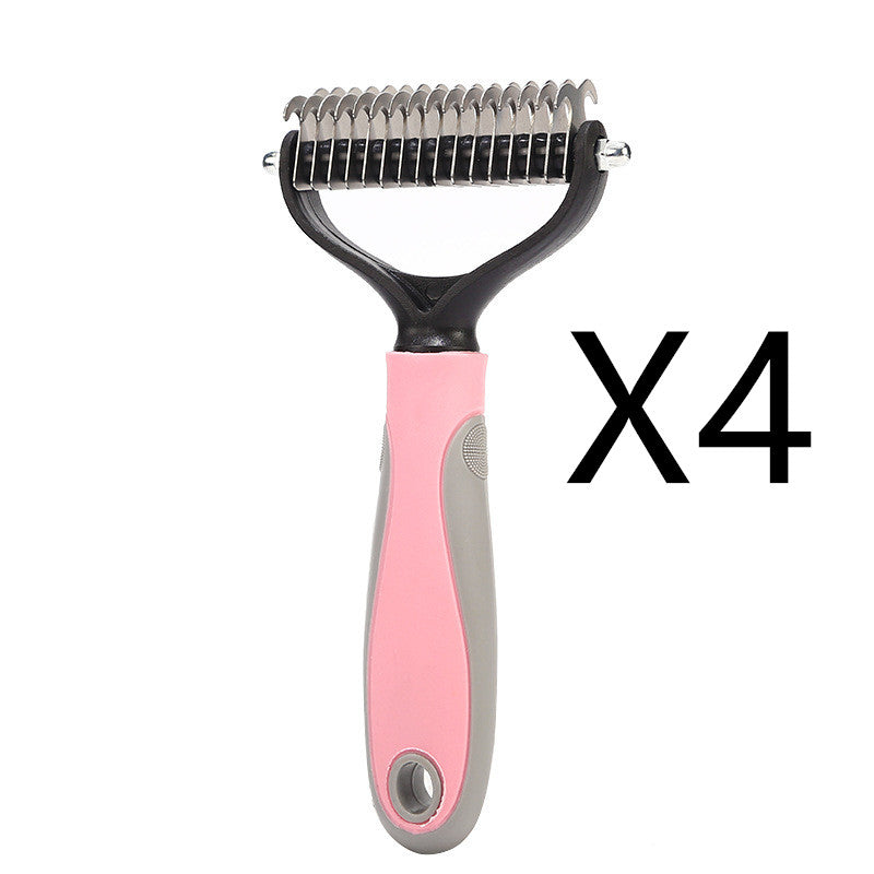 Stainless Double-sided Pet Brush Hair Removal, Shedding, Dematting Comb