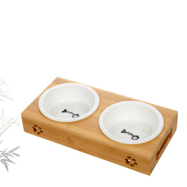 Pet Bowl Single Double Bamboo Ceramic or Stainless Steel