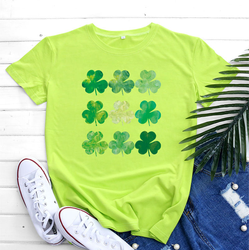 St Patrick's Day Cotton Women's Short Sleeve