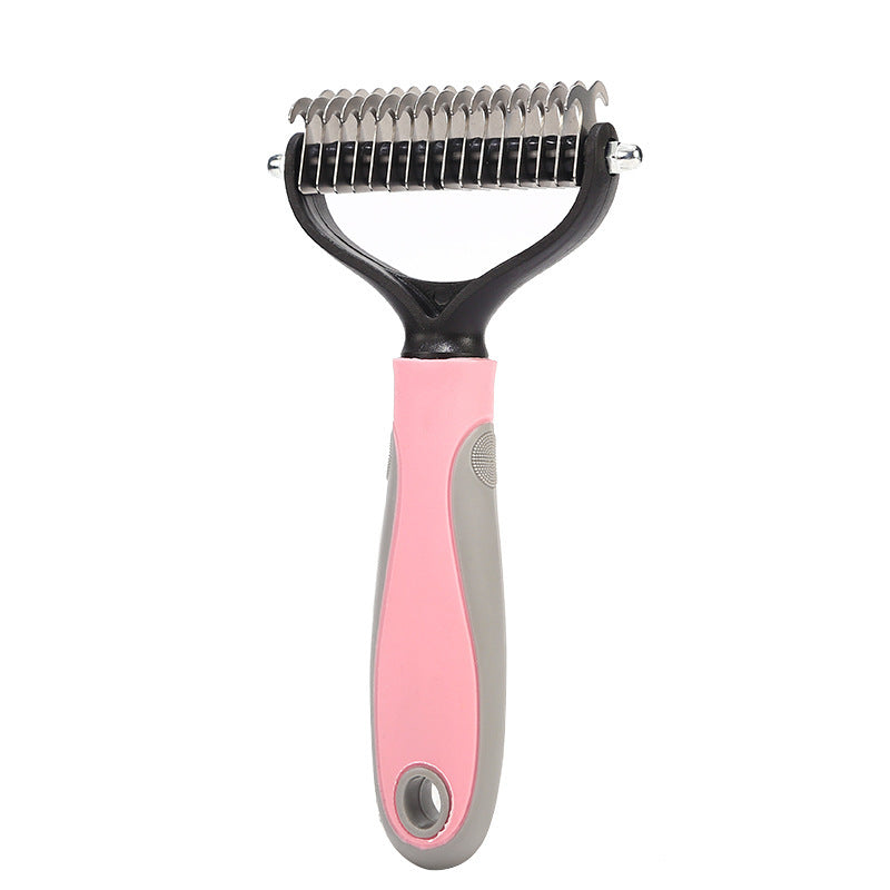 Stainless Double-sided Pet Brush Hair Removal, Shedding, Dematting Comb