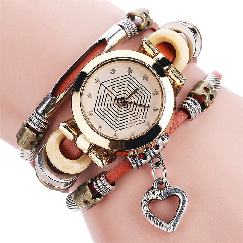 European And American Explosive Retro Bracelet Ladies Quartz Watch