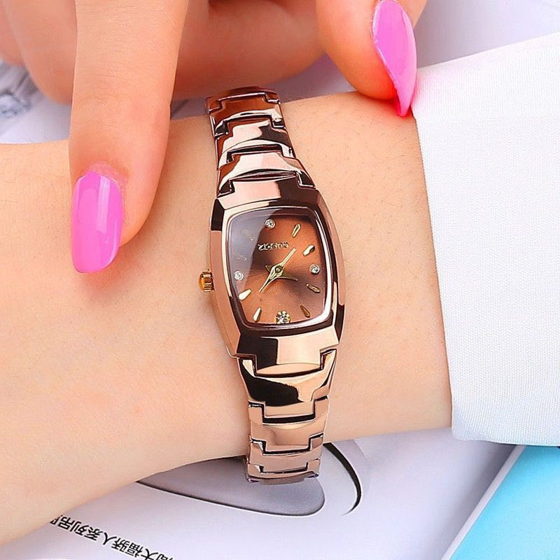 Women's Waterproof Steel Strip Square Quartz Watch