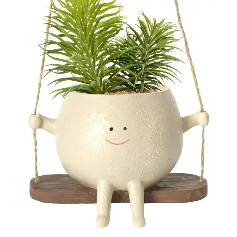 Swing Face Planter Pot Hanging Basket