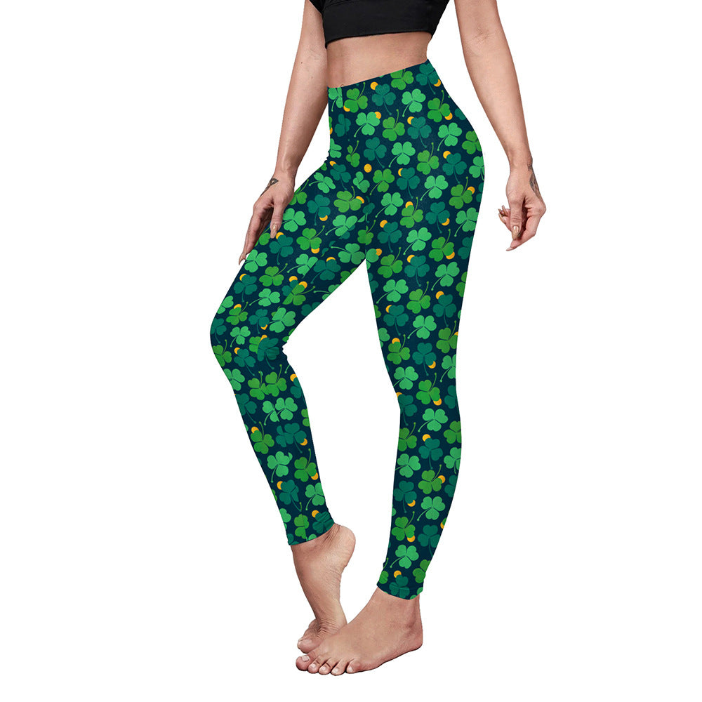 Saint Patrick's Day Digital Printed Women's Yoga Pants