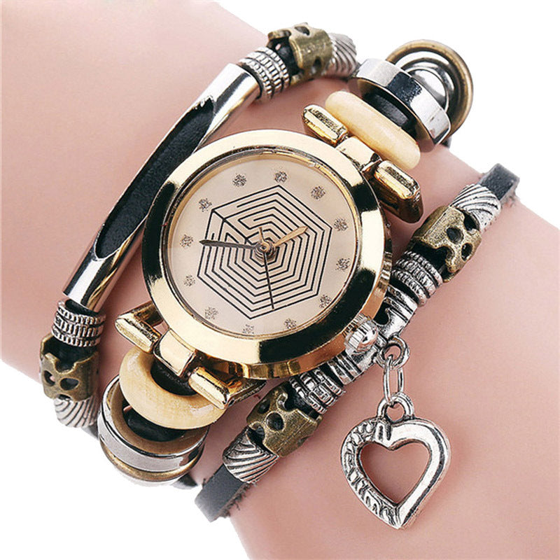 European And American Explosive Retro Bracelet Ladies Quartz Watch