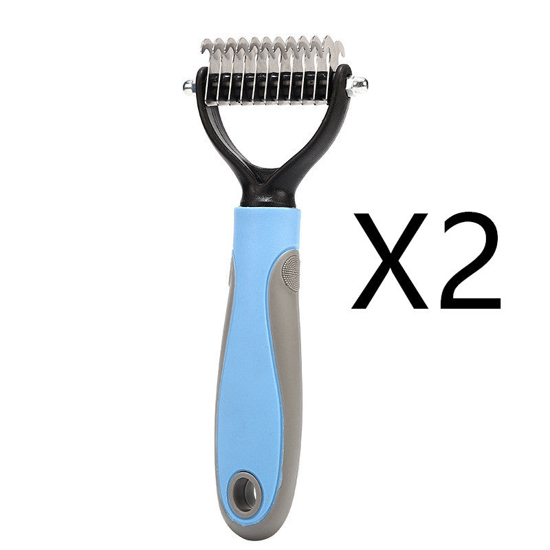 Stainless Double-sided Pet Brush Hair Removal, Shedding, Dematting Comb