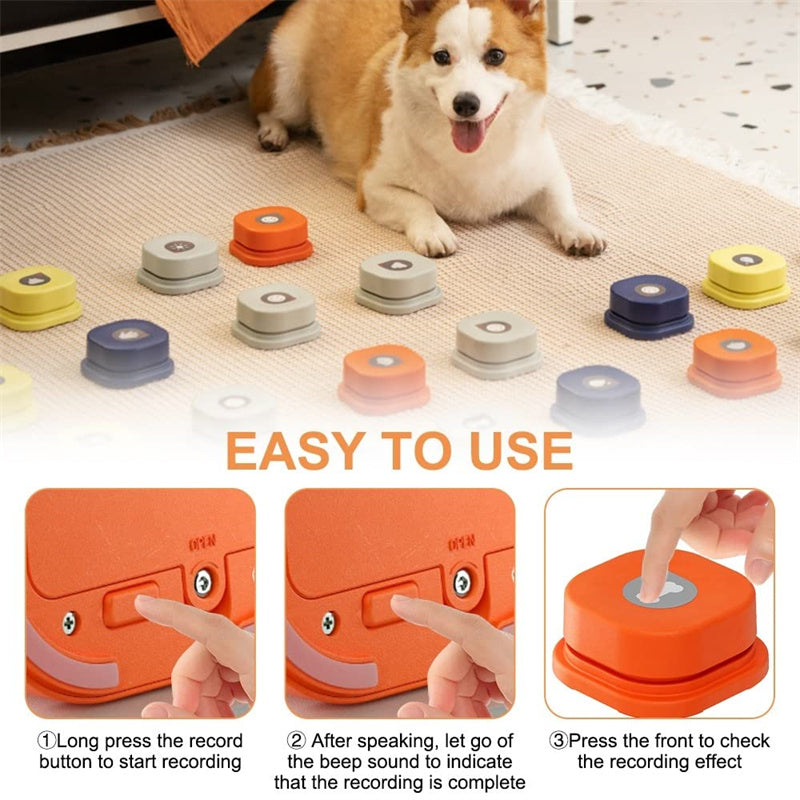 4 Colors Pet One-click Recordable Communication Button