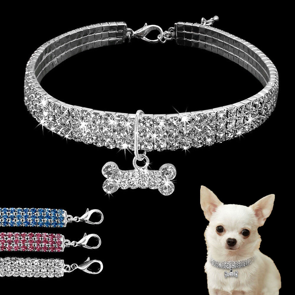 Bling Rhinestone Collar for Small Medium Dogs Cats