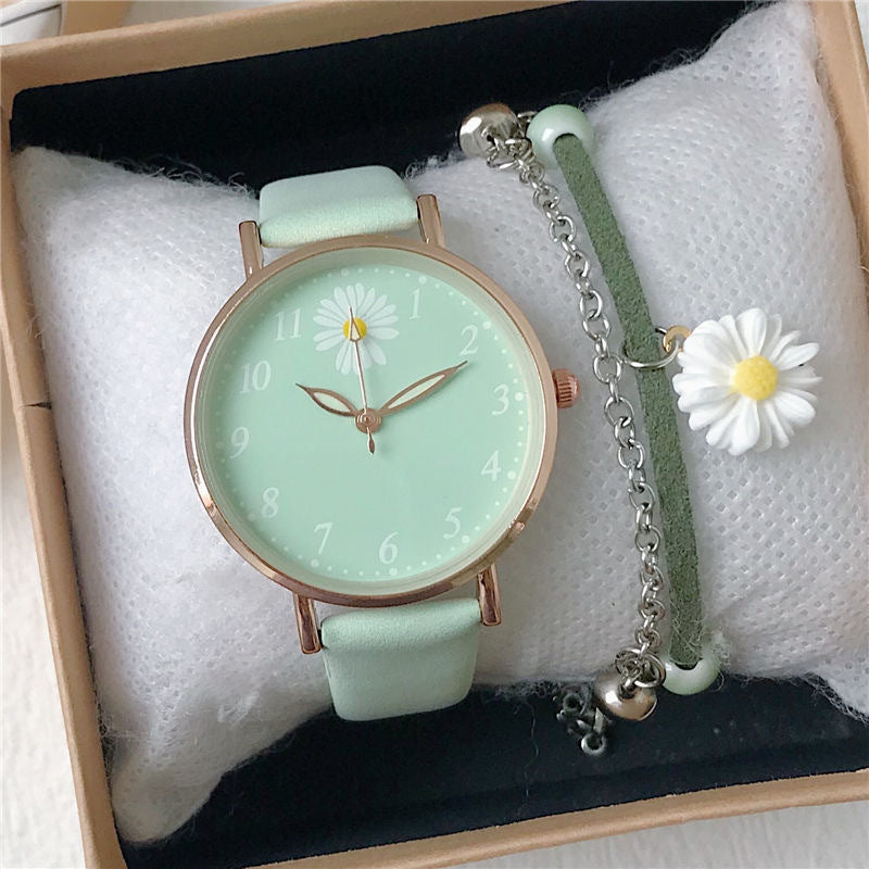 All-match Fashion Trendy Girls' Cute Quartz Watch Set