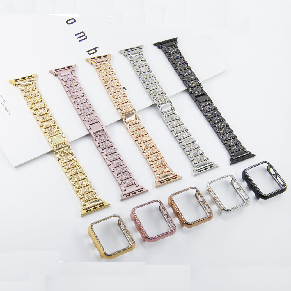 Diamond Bracelet Stainless Steel Metal Watchband