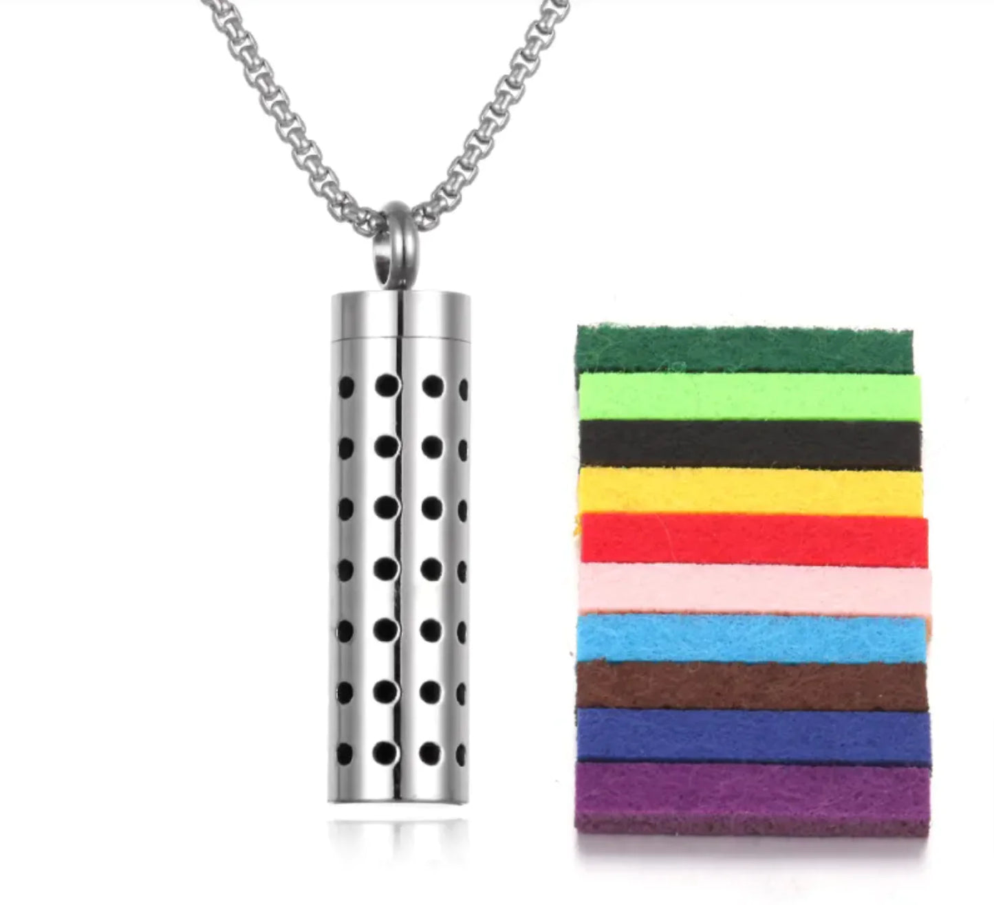 Aroma Elegance: Stainless Steel Essential Oil Diffuser Necklace